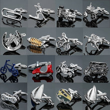 Load image into Gallery viewer, Factory direct sales motorcycles bicycles racing cars cufflinks Animal modeling men's French shirts cuff links wholesale
